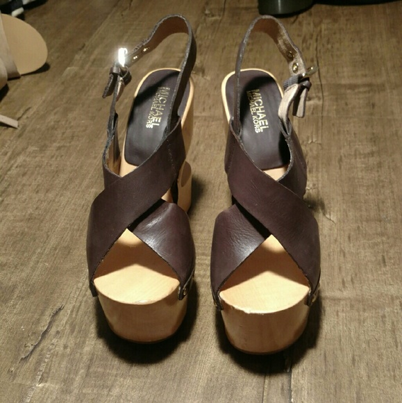 Michael Kors Wooden Sandals - Picture 2 of 4