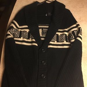 Black & Cream LG Cardigan