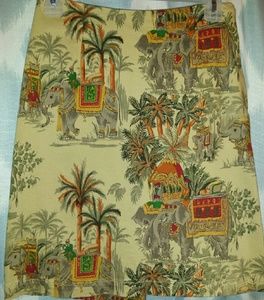 Vintage Cyle&Chloe elephant print straight skirt