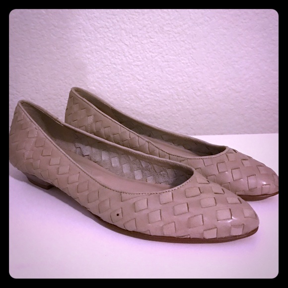 Leather woven vintage Calico Flats