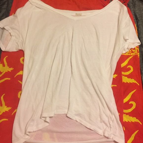 john Galt //BM very soft white v-neck t-shirt