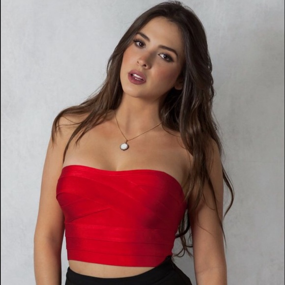 Bodycon bandage strapless crop top - Picture 2 of 3