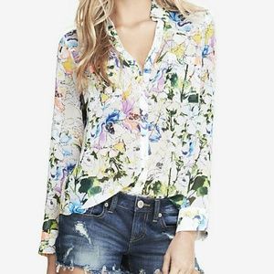 Fun floral button up