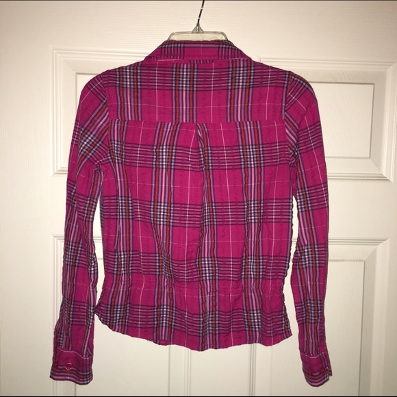 Girl's Plaid Button Down Shirt - Picture 2 of 4