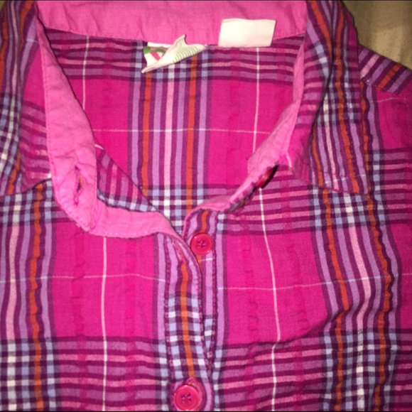 Girl's Plaid Button Down Shirt - Picture 4 of 4