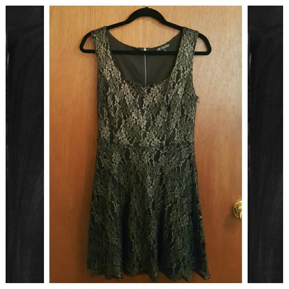 Gold & Black Party Dress