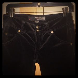 Guess Black Velvet Straight Leg