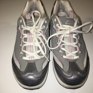 Shoes - Silver + Pink Sketchers Shape-Ups Shoes - Silver + Pink Sketchers Shape-Ups