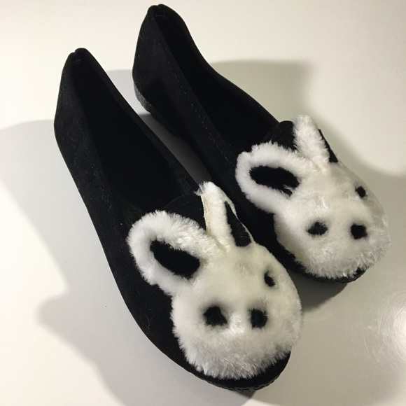 Shoes - Velvet Furry Bunny Flats Shoes - Velvet Furry Bunny Flats