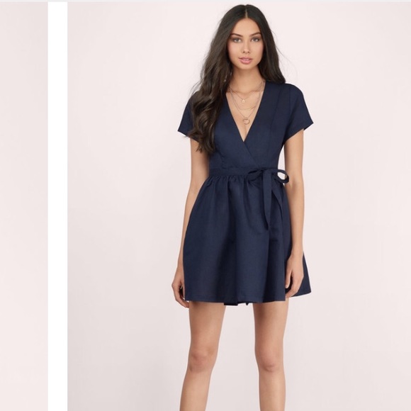 NWT TOBI ELAINE WRAP LINEN DRESS