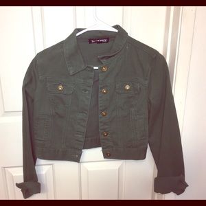 Green Jean jacket