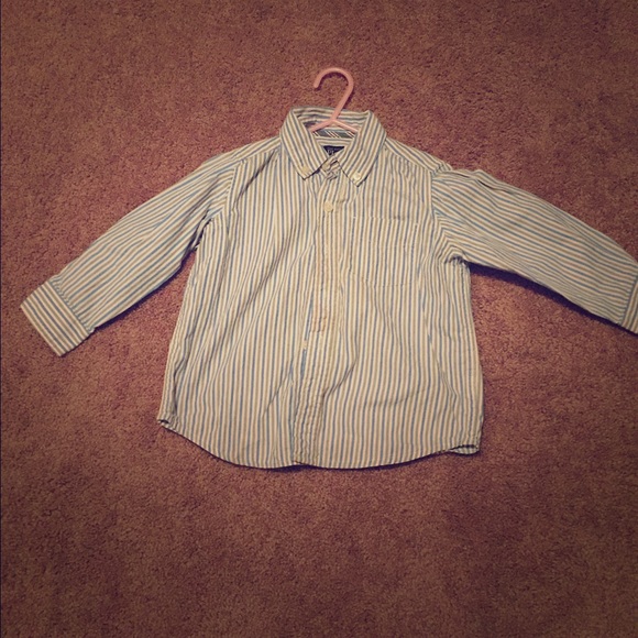 Little boys striped long sleeve button up sz 4t