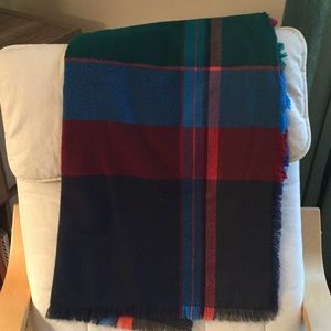 Merona Blanket Scarf, Blue, Navy, Red, Green