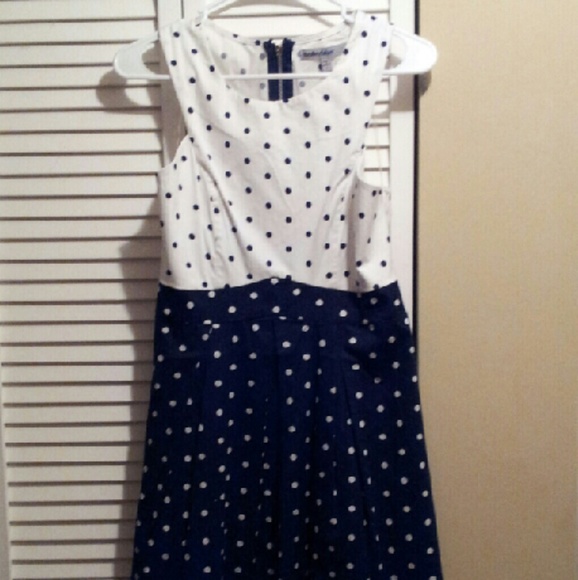 Razor back polka dot dress