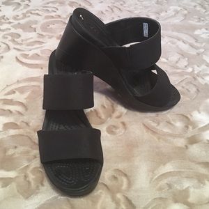 Crocs wedge sandals - size 7