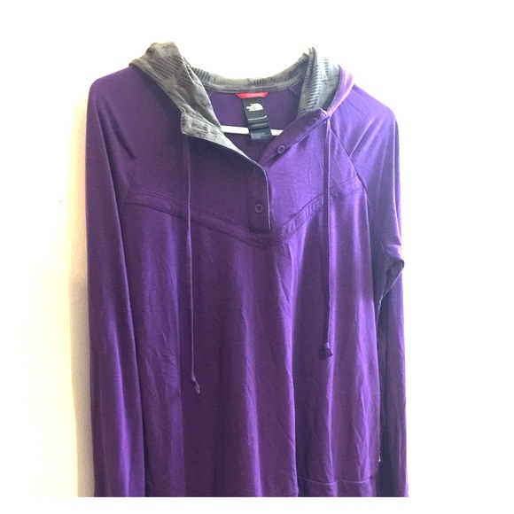 Purple TNF Hoodie, size LG