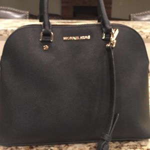 Michael kors black and gold bag