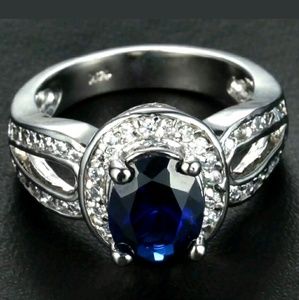 14kt gold and natural sapphire ring