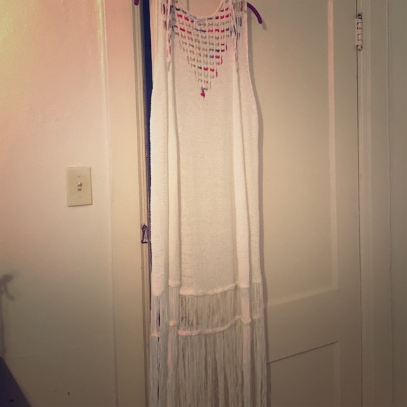 Bcbg fringe sweater vest