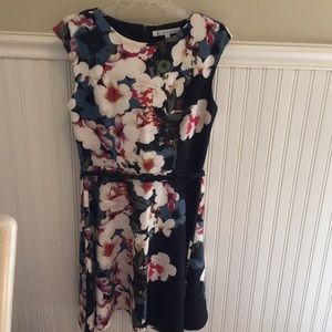 Scuba fit and flare dress