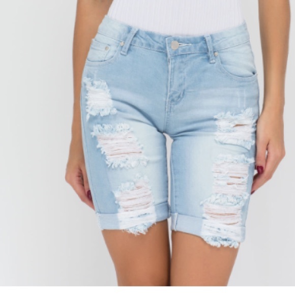 Distressed shorts