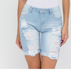 Distressed shorts