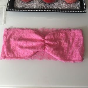 pink lace bandeau
