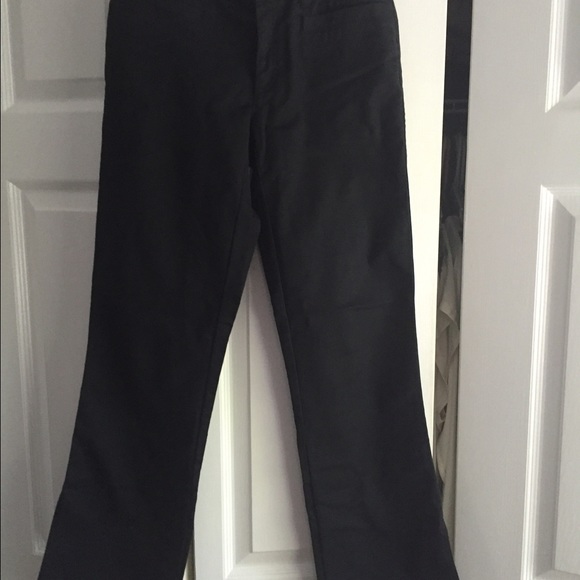Black khaki pants with side slits