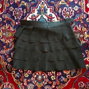 FINAL CLEARANCE Black ruffled sexy mini skirt