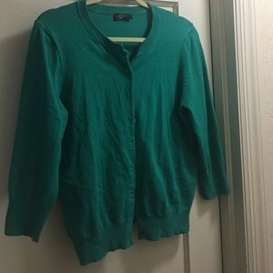 Teal 3/4 Sleeve Cardigan