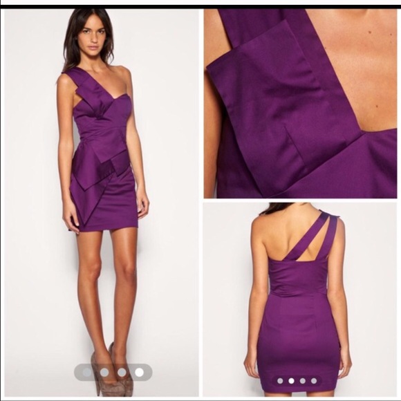 ASOS Purple origami dress