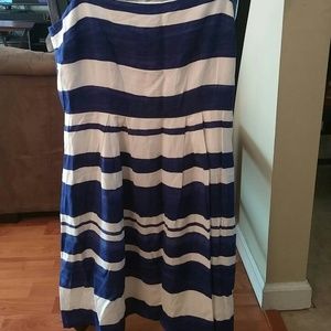 Blue and white dress