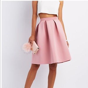 Pleated midi skirt.