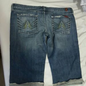 7 for All Mankind Bermuda Shorts Denim