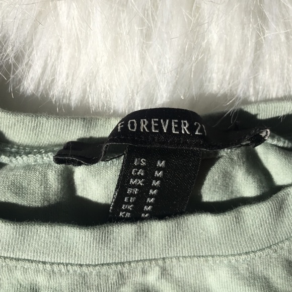 Mint green crop top. - Picture 3 of 3