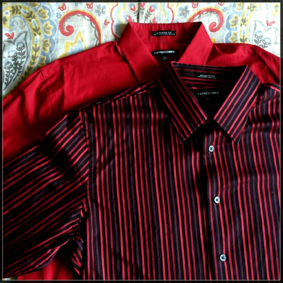 ●**Bundle** 2 Mens Express Mod. Fit Dress Shirts