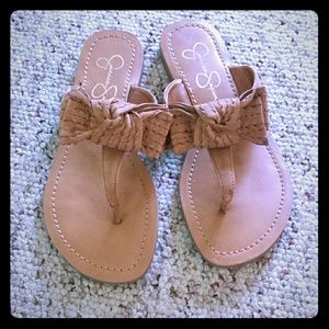 Jessica Simpson Tan Bow Sandals