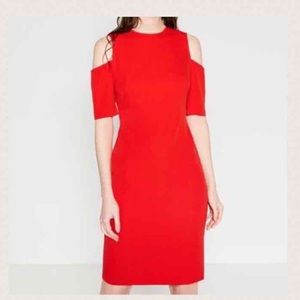 Zara Shift Dress WCutout Shoulders