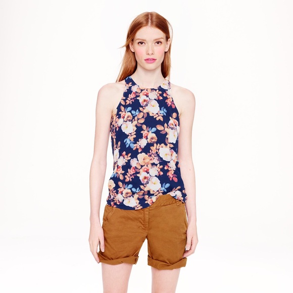 J. Crew Tops - J. CREW Silk Floral Tank