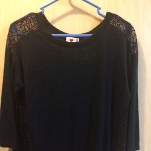 Black lace top