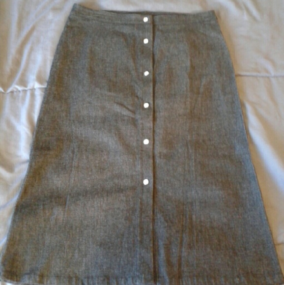 French Connection snap up denim pencil skirt