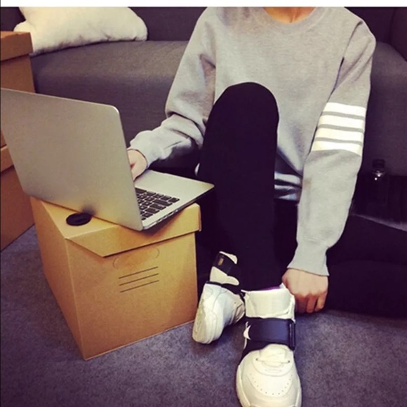 cozy sweater shirt gray/black - Picture 3 of 3