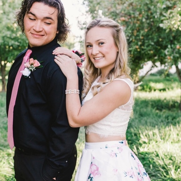 Size 2, white, short, homecoming dress