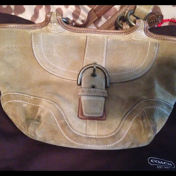 Coach suede bag