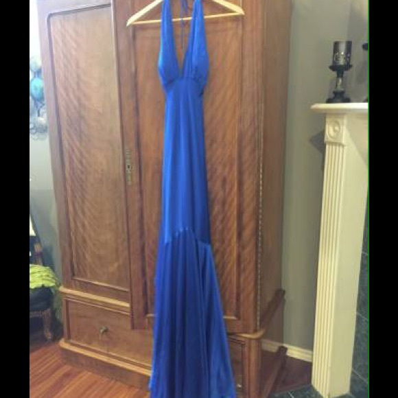 Silky, Sexy, Backless, Royal Blue Formal