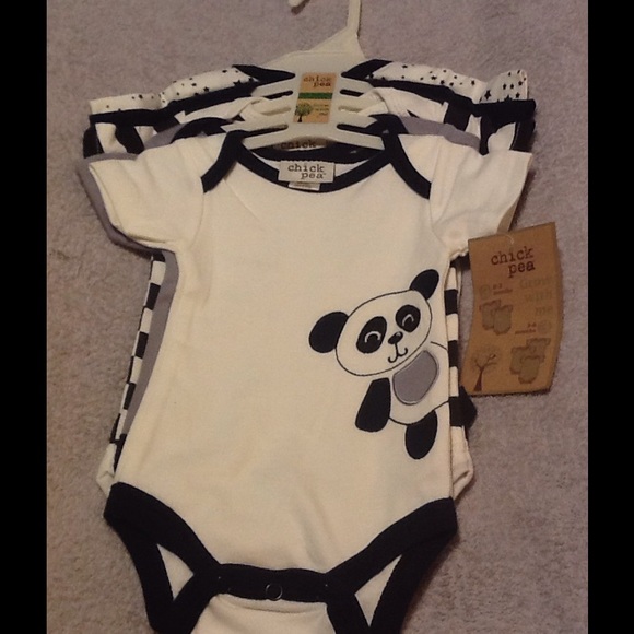 SOLD.  Chick Pea 5 pack grow with me bodysuit