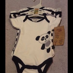SOLD.  Chick Pea 5 pack grow with me bodysuit