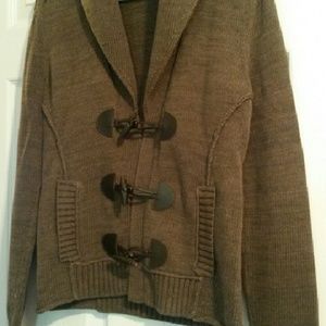 EUC Lauren Ralph Lauren Green Toggle Sweater, M