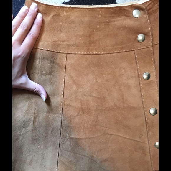 Vintage 70's Suede Mini Skirt - Picture 2 of 3