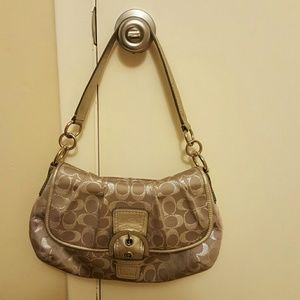 Silver tone Coach bag